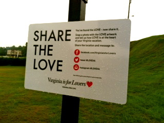 LOVE exhibit, Virginia Is For Lovers, Rocketts Landing, Richmond Virginia