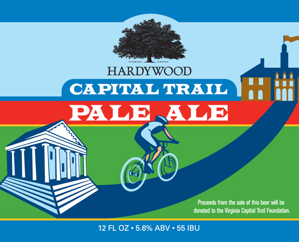 Virginia Capital Trail Pale Ale, Cap2Cap Bike Ride, Rocketts Landing, Richmond virginia, Hardywood Park Brewery