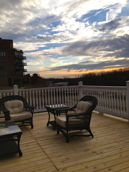 Sunset at the overlook at Rocketts Landing, Richmond, Virginia