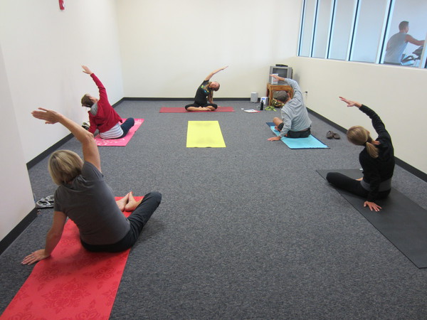 Yoga for Rocketts Landing residents, Thea McCarthy, Richmond, Virginiaanding