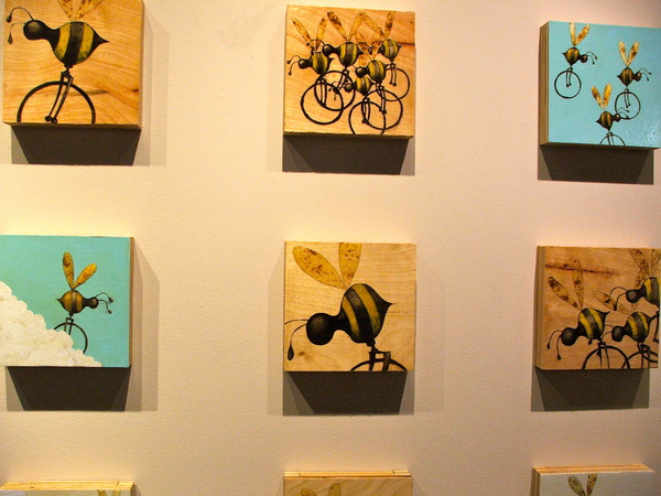 Beecycles by Richmond artist Matt Lively, Cedar Works Gallery, Rocketts Landing, Richmond Virginia