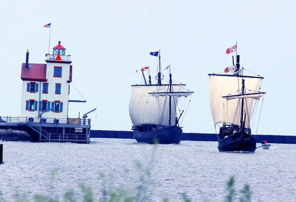 The Columbus Foundation, Nina and Pinta Ships, Rocketts Landing, Richmond Virginia